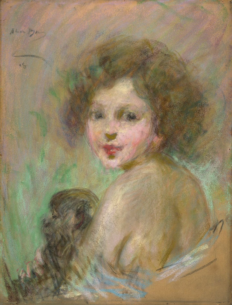 Kind met aap door Alice Pike Barney