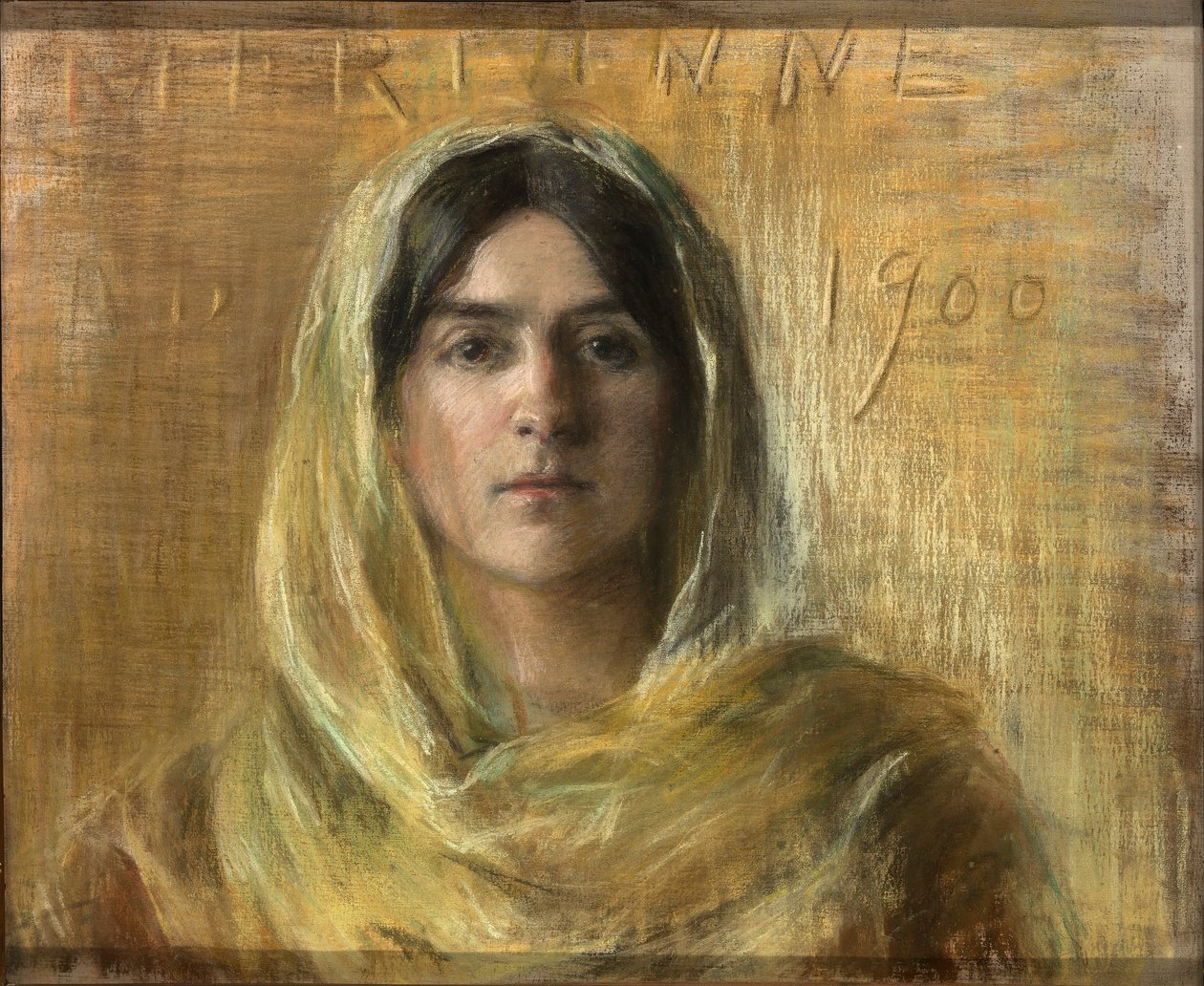 Marianne in Geel door Alice Pike Barney