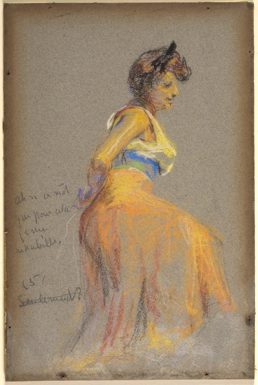 Model in geel door Alice Pike Barney