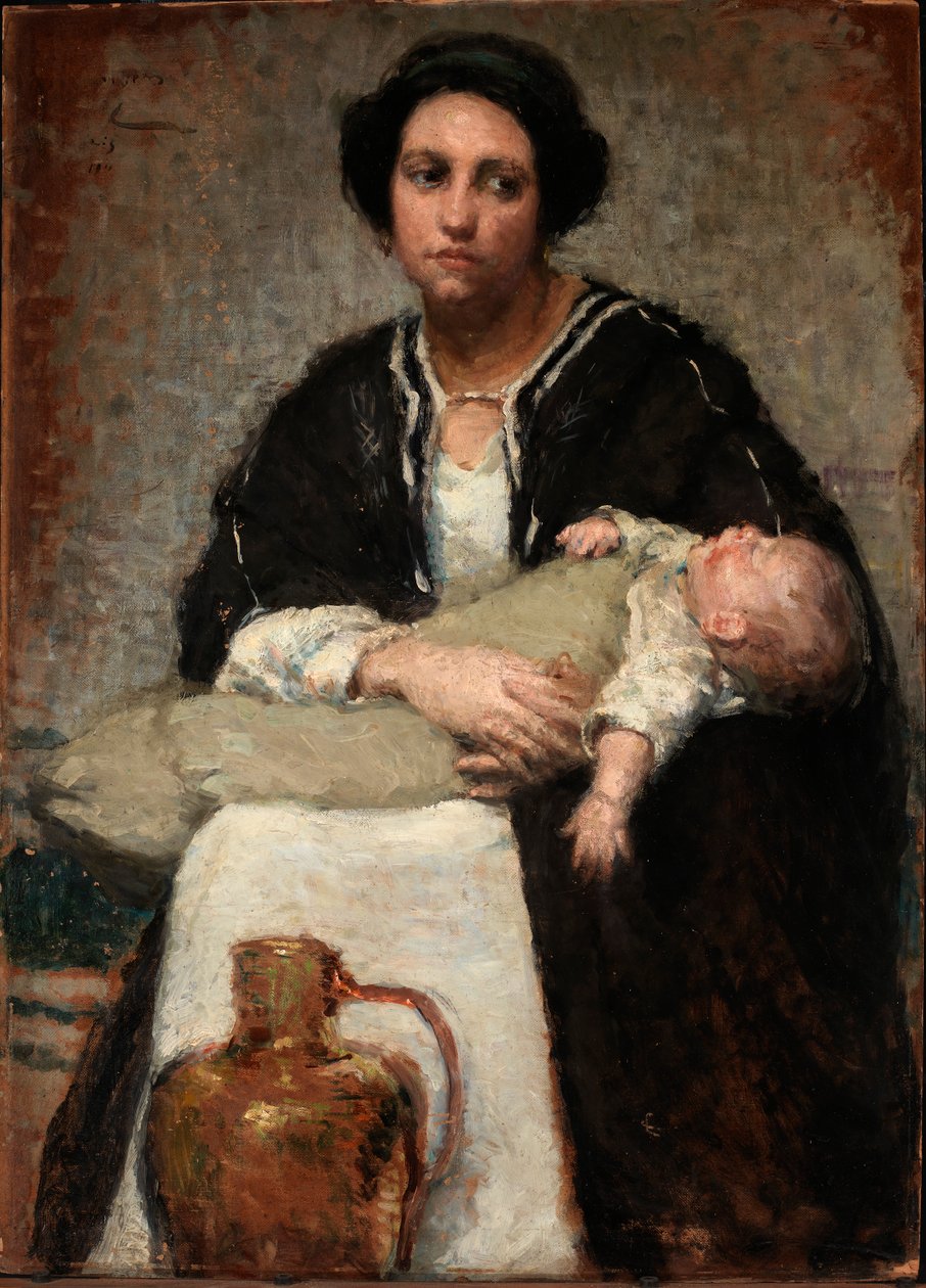 Moeder en Slapende Baby, 1911 door Alice Pike Barney