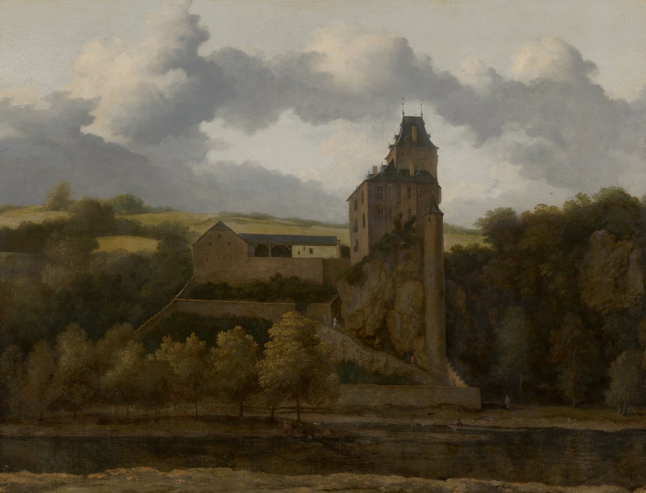 Gezicht op kasteel Montjardin door Allaert van Everdingen