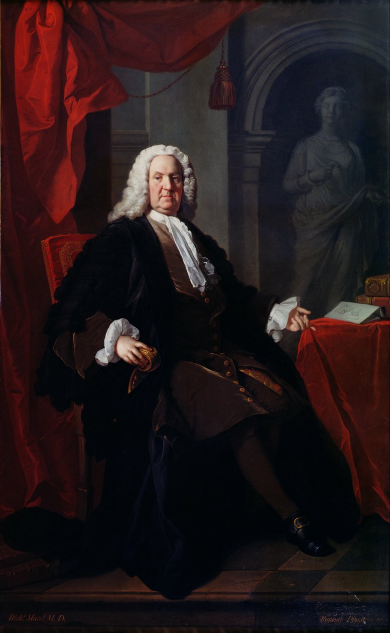 Portret van Dr. Richard Mead, 1747 door Allan Ramsay