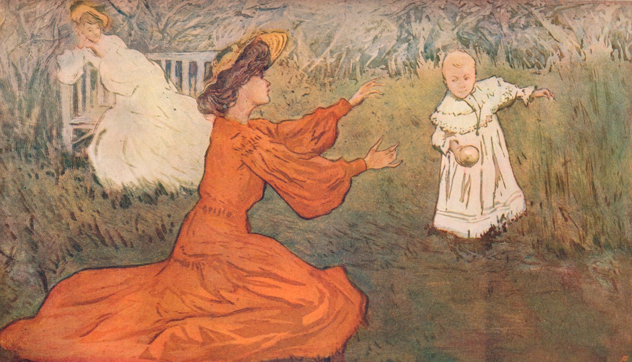 Les Premiers Pas eerste stappen, ca. 1875-1906, 1906 door Allan Osterlind