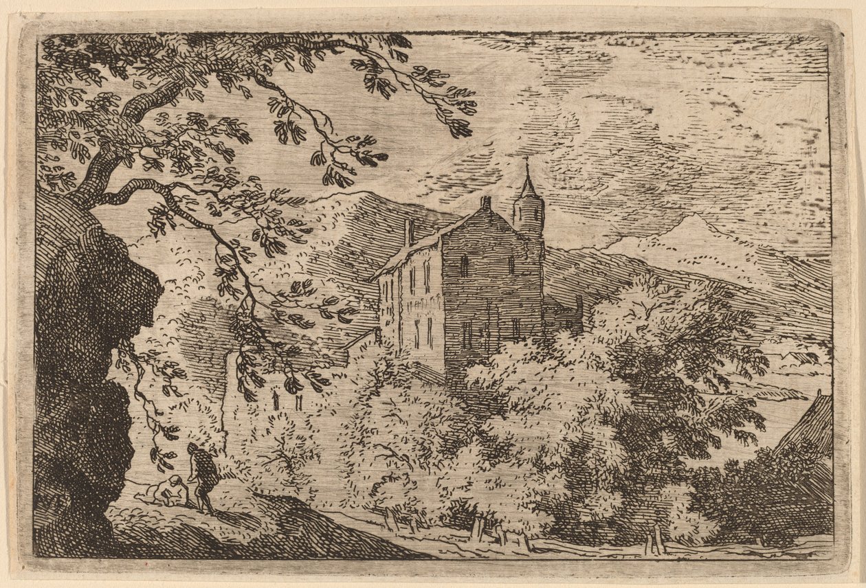 Groot Huis met een Torentje door Allart van Everdingen