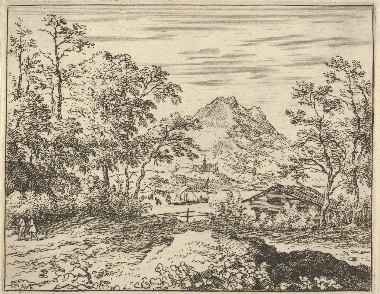 De Brede Rivier, 17e eeuw door Allart van Everdingen