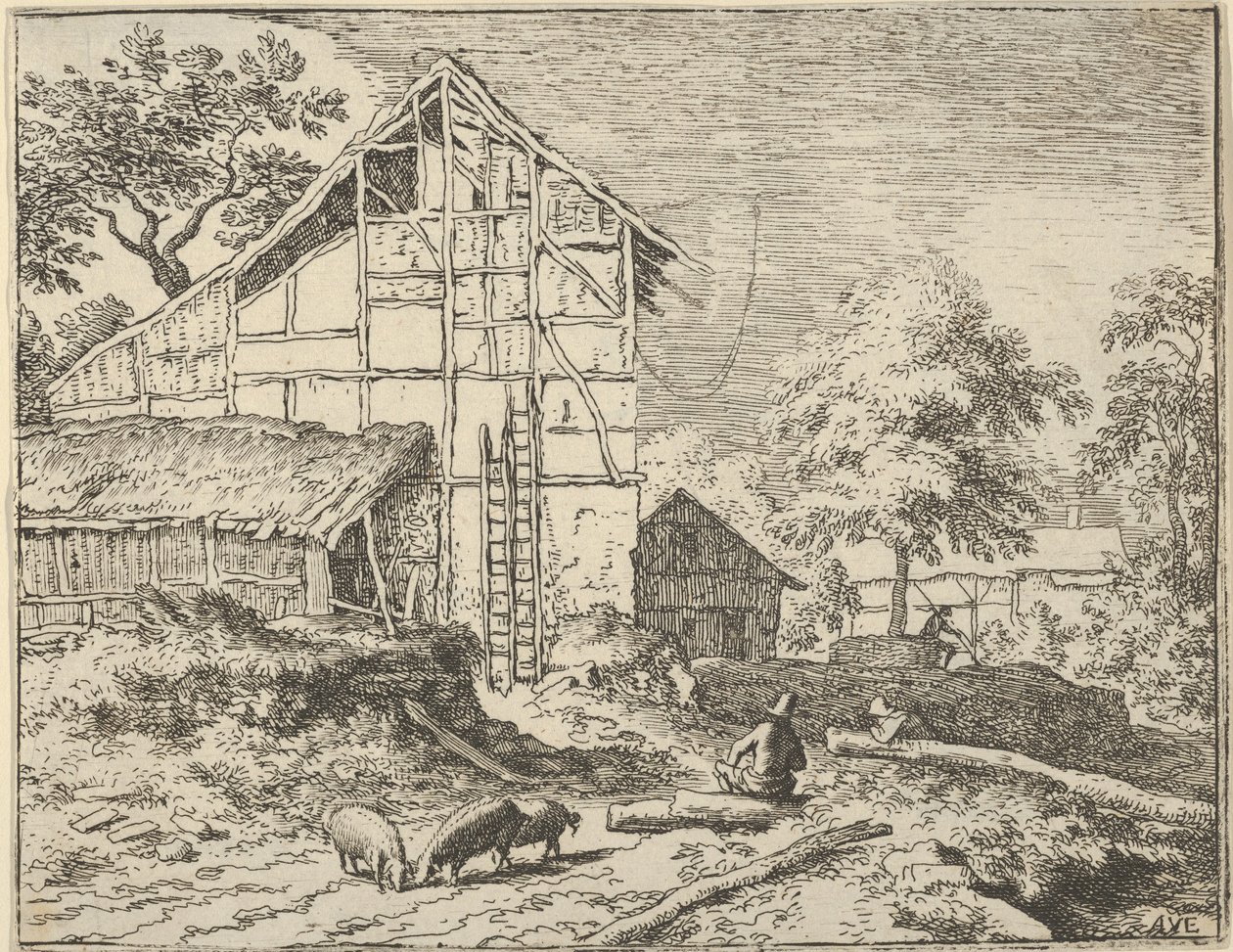 De Twee Ladders, 17e eeuw door Allart van Everdingen