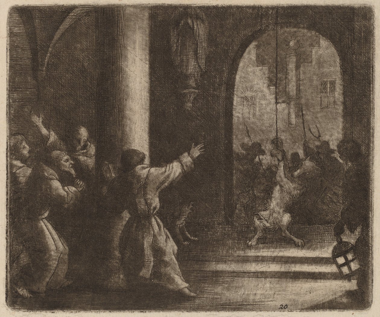 De wolf en de kloosterbel door Allart van Everdingen