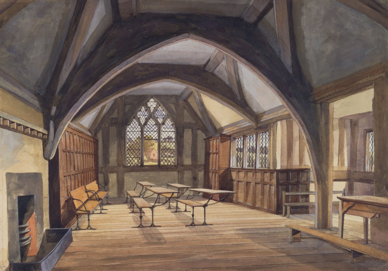 Schoolgebouw door Allen Edward Everitt