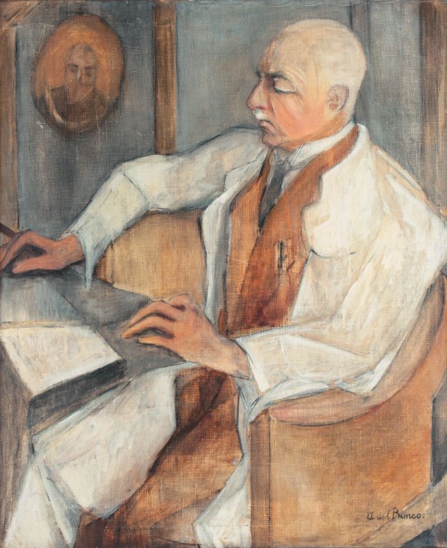 Portret van een dokter door Alma Del Banco