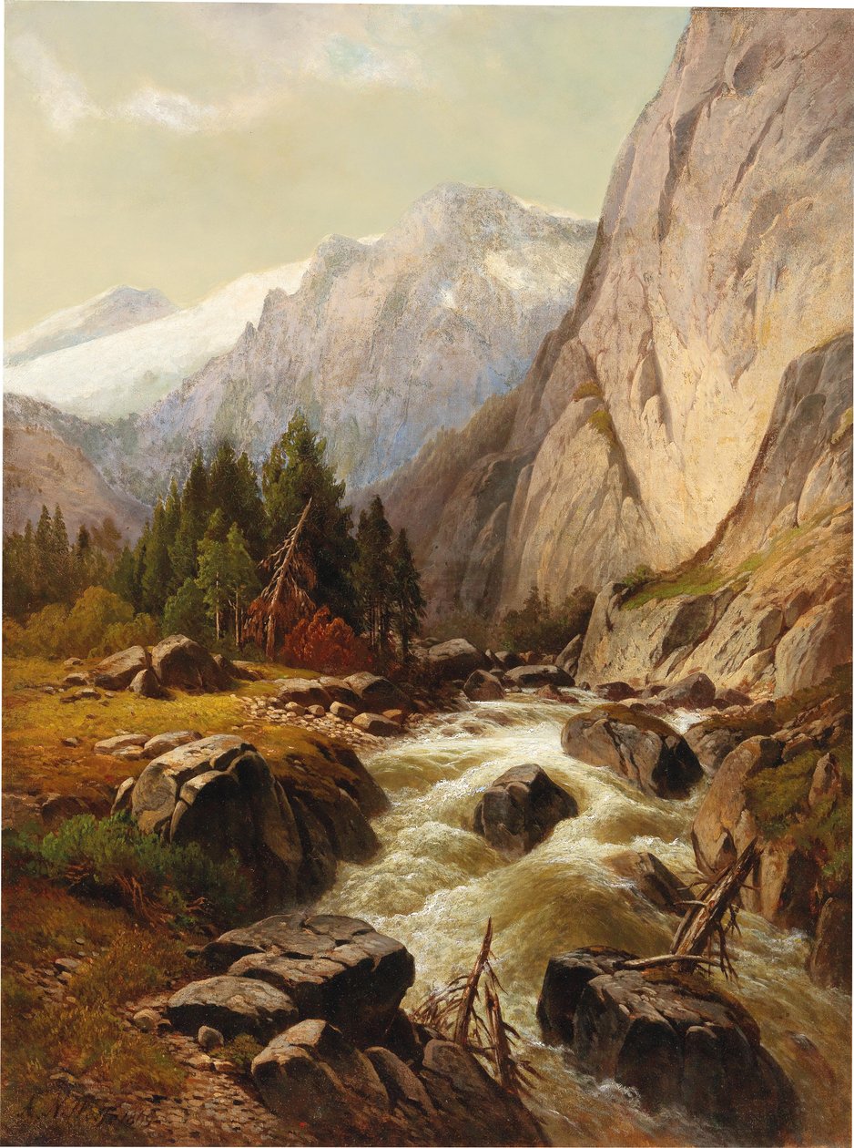 Bergstroom door Alois Wolf