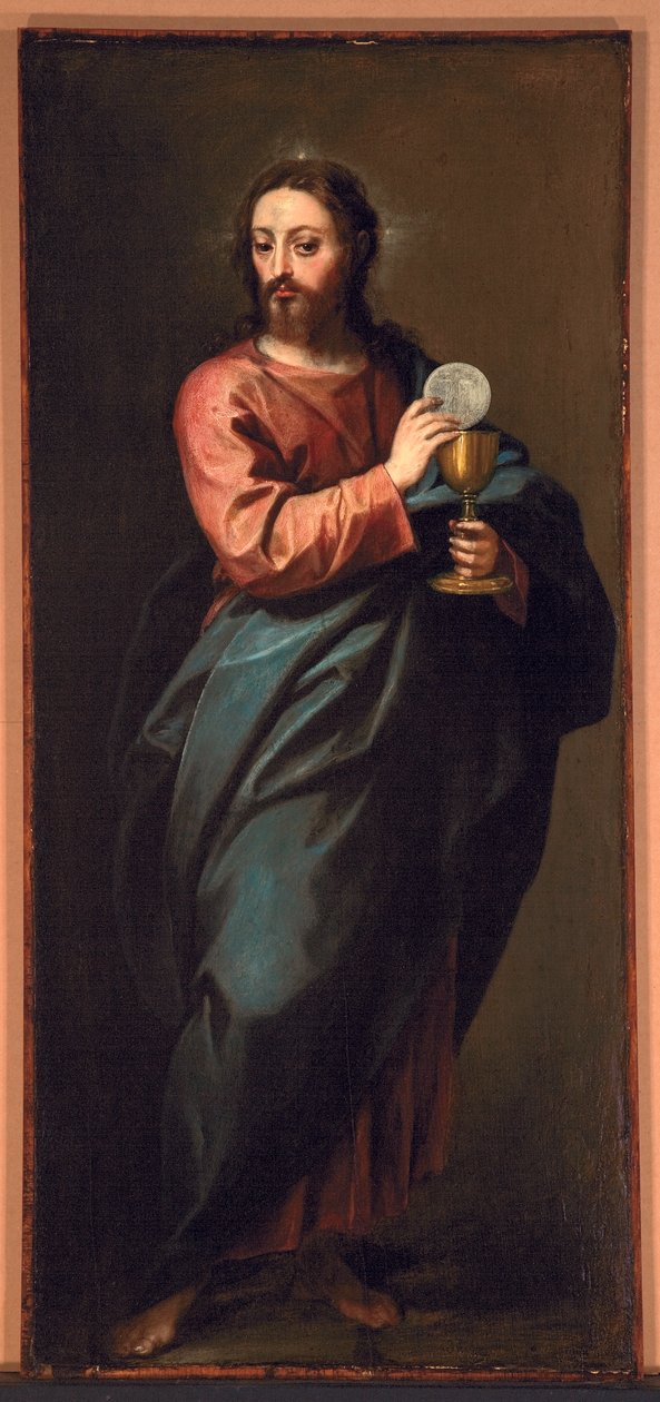 Christus zegent de hostie, ca. 1635 door Alonso Cano