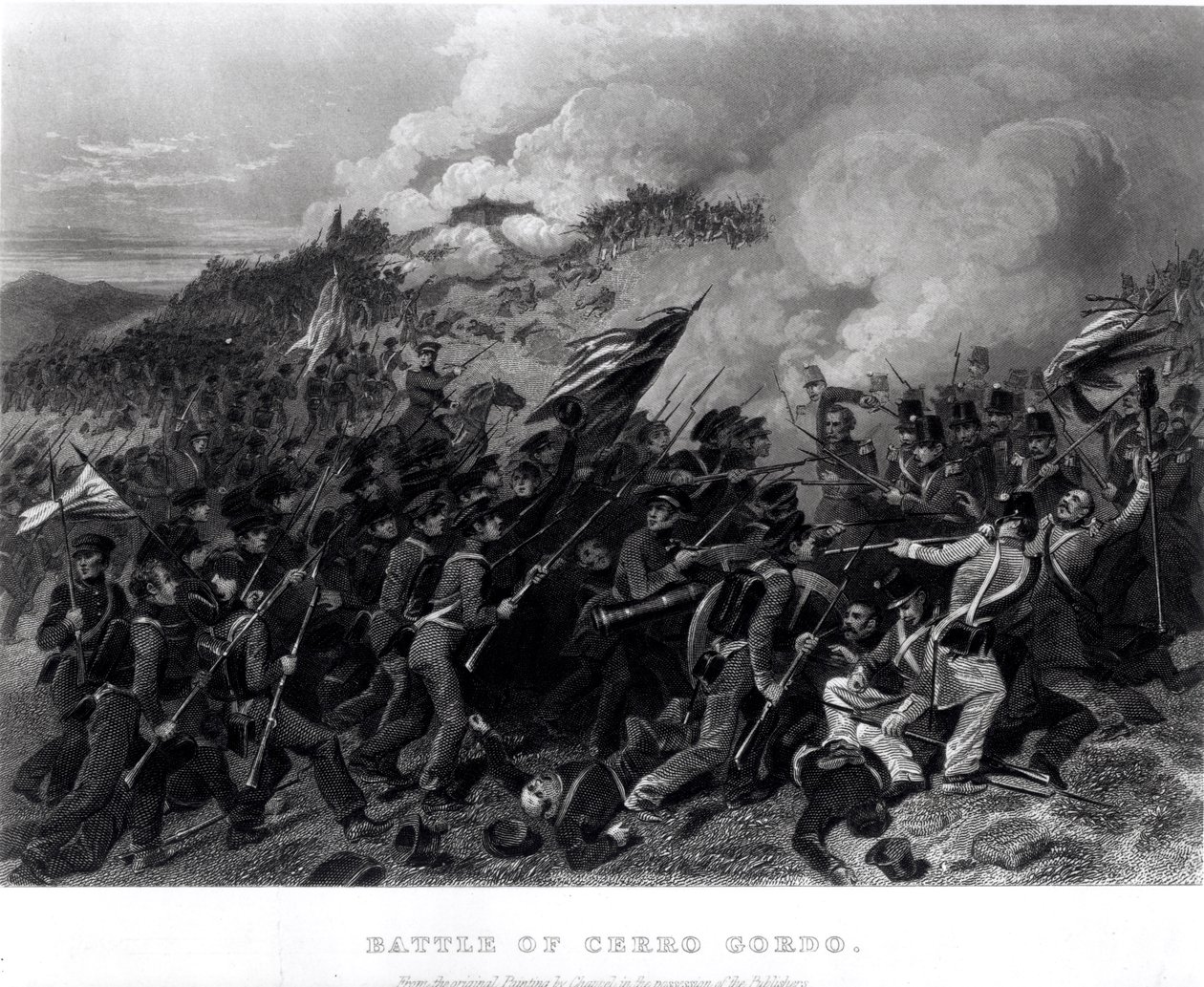 Slag bij Cerro Gordo, april 1847 door Alonzo Chappel
