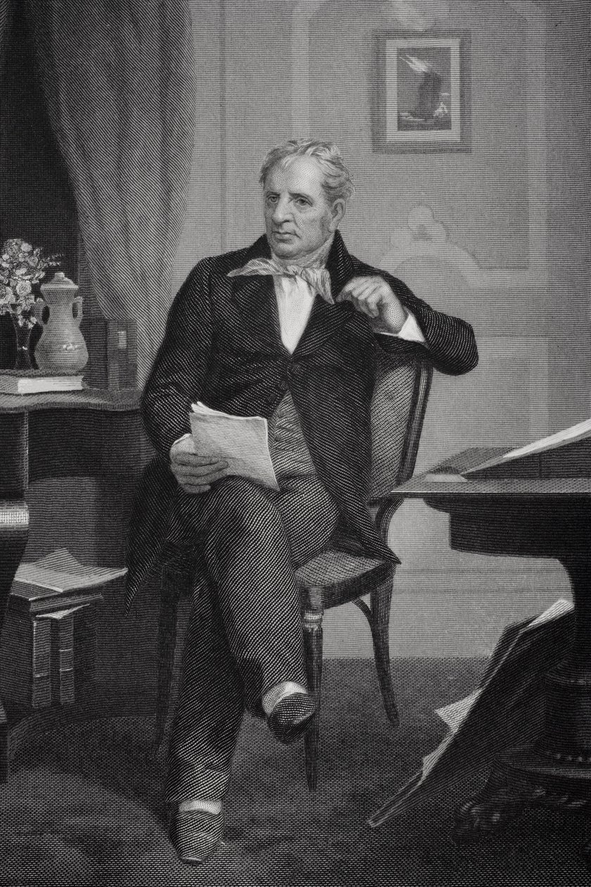 Portret van James Fenimore Cooper (1759-1851) door Alonzo Chappel