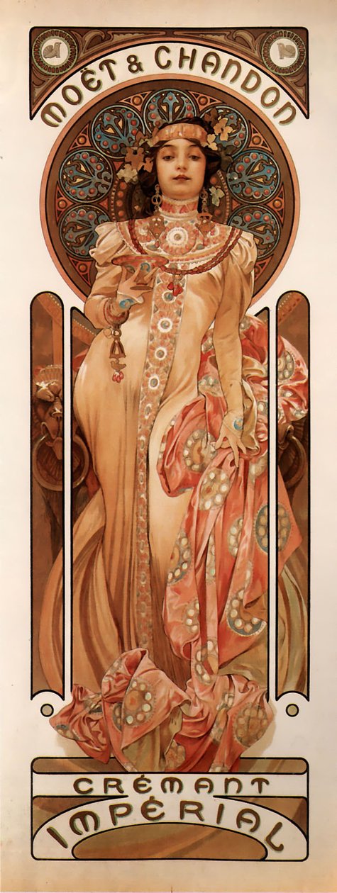 Moet & Chandon Cremant Imperial door Alphonse Mucha