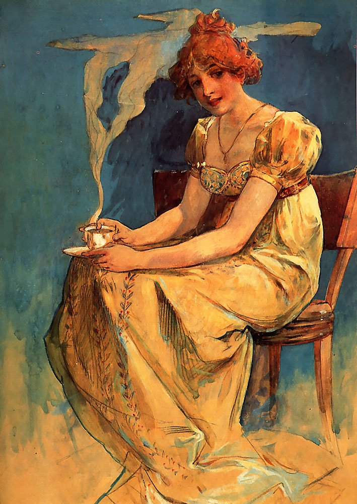 Zonder titel door Alphonse Mucha
