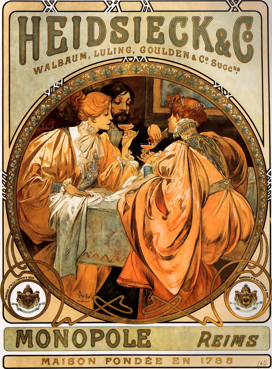 Heidsieck & Co. door Alphonse Mucha
