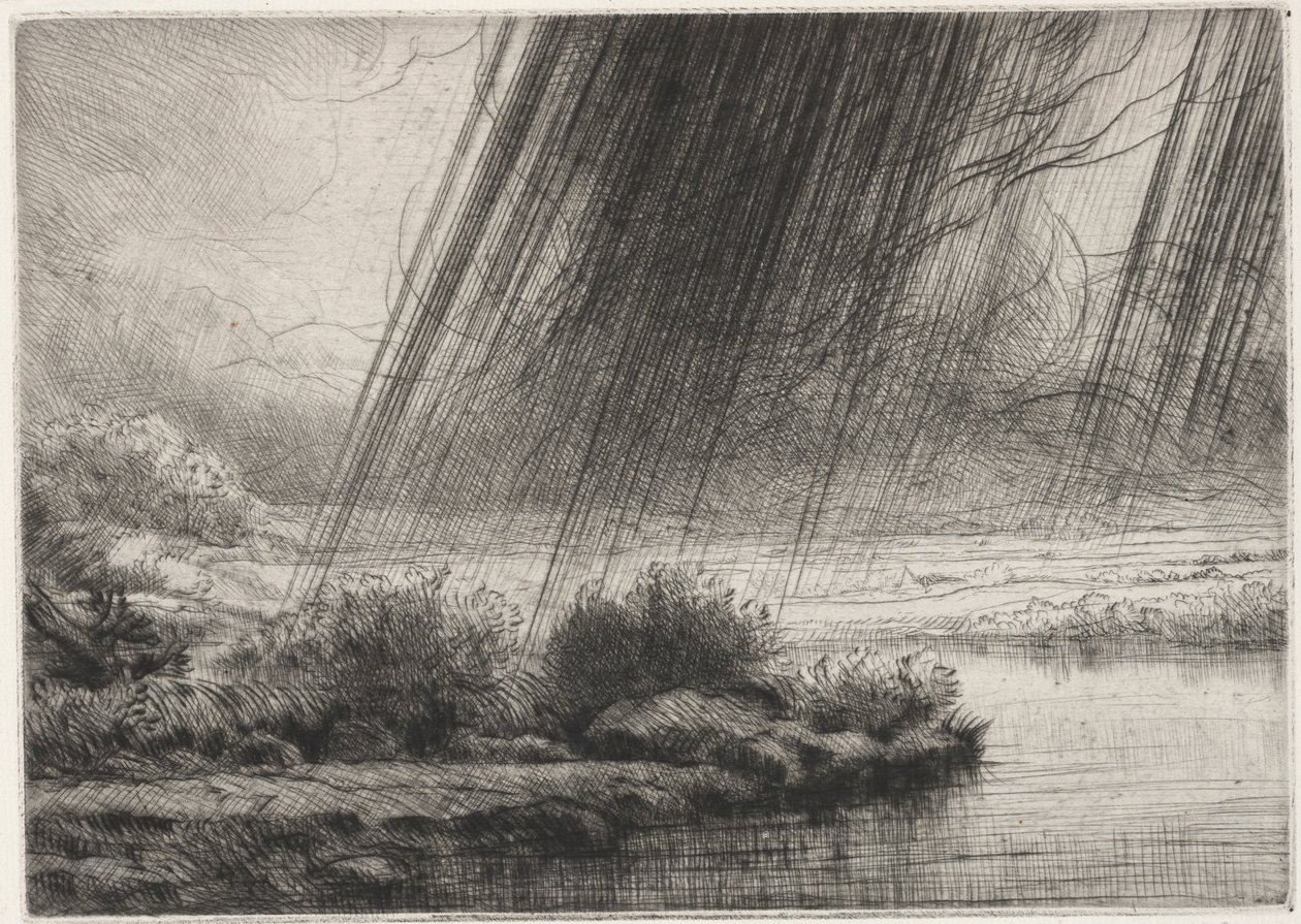 Een storm door Alphonse Legros