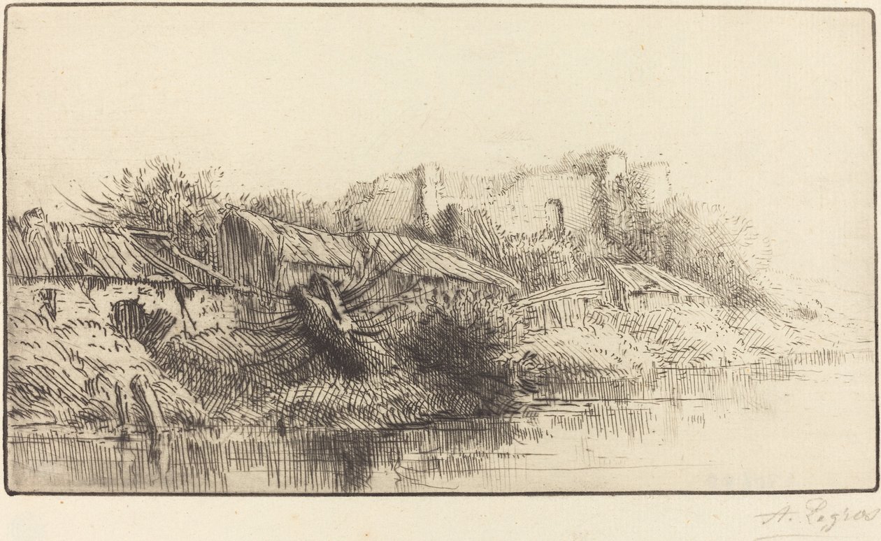 Verlaten Dorp door Alphonse Legros