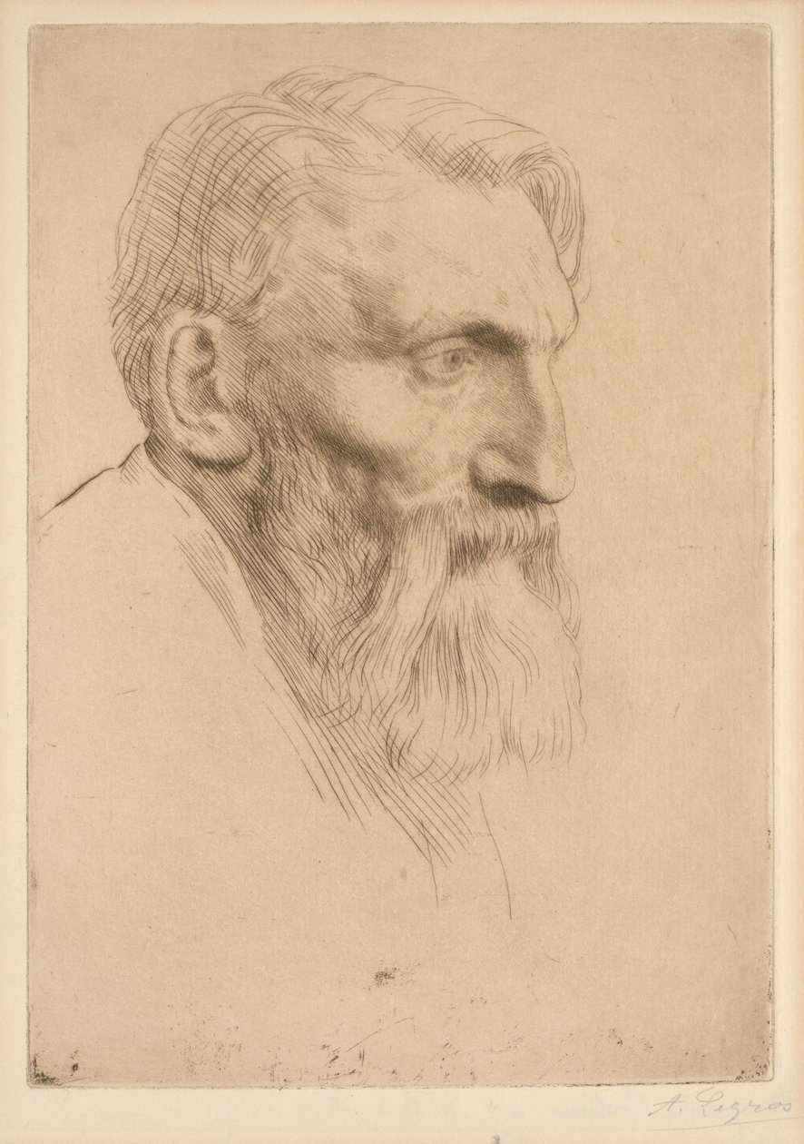Auguste Rodin, 1881 door Alphonse Legros
