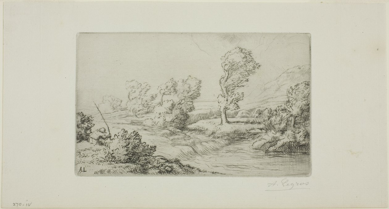 Oevers van de Marne door Alphonse Legros