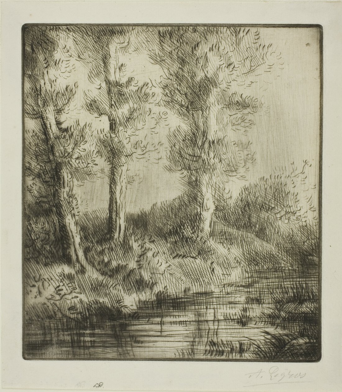 Oevers van de Saint-Pré door Alphonse Legros