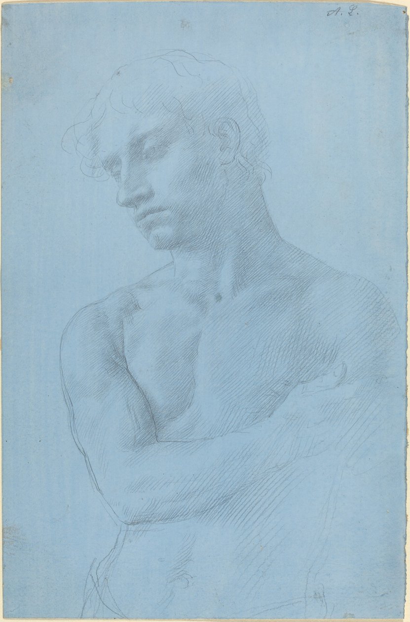 Borstbeeld van Naakte Man door Alphonse Legros