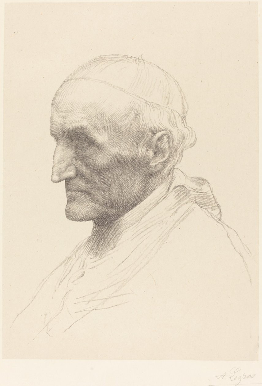 Kardinaal Manning, 2e plaat door Alphonse Legros