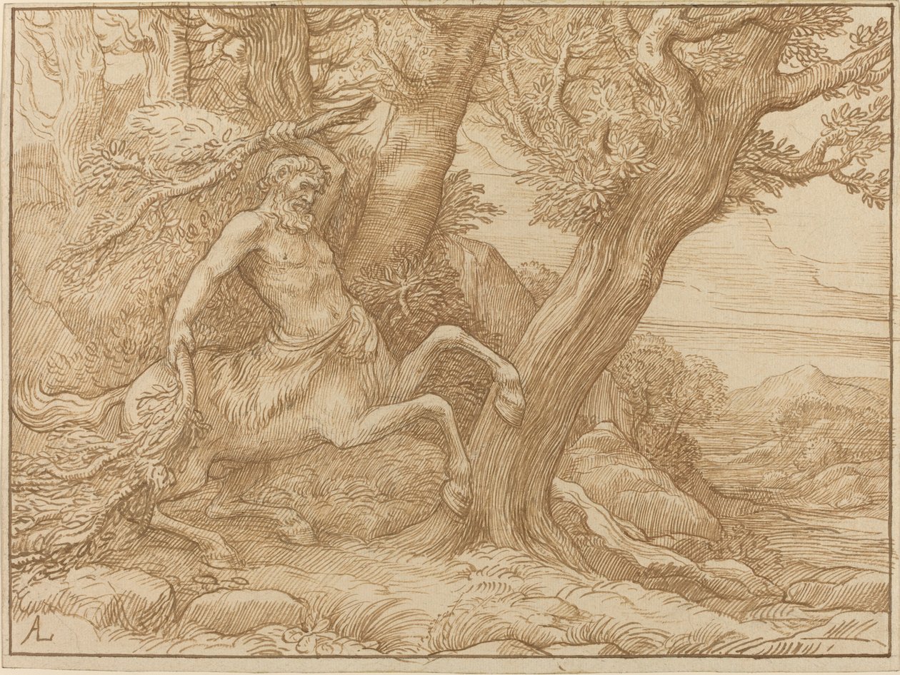 Centaur met Takken door Alphonse Legros