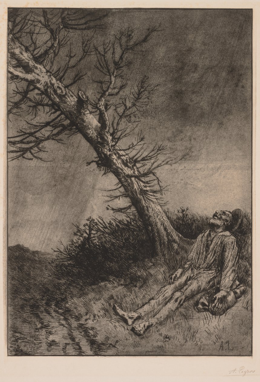 Dood van de zwerver door Alphonse Legros