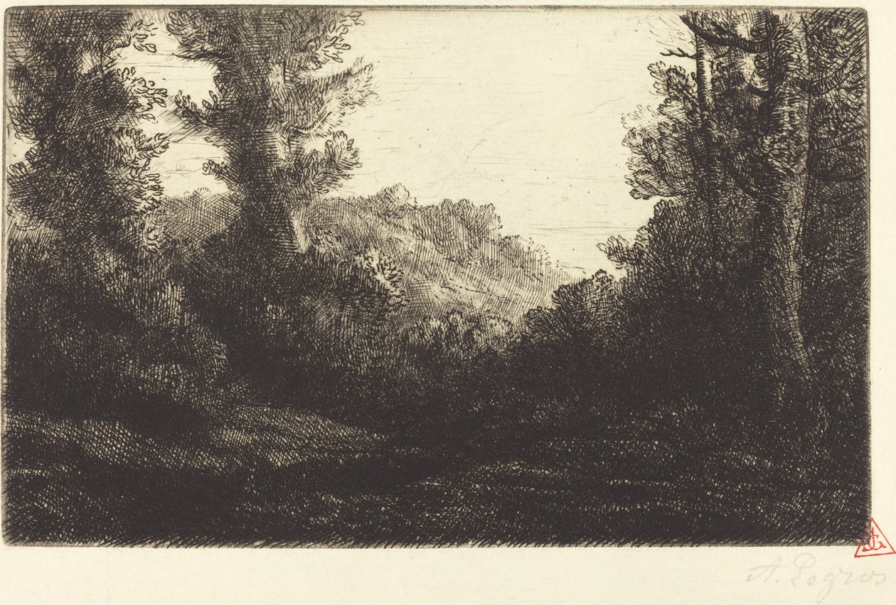 Rand van een Bos door Alphonse Legros