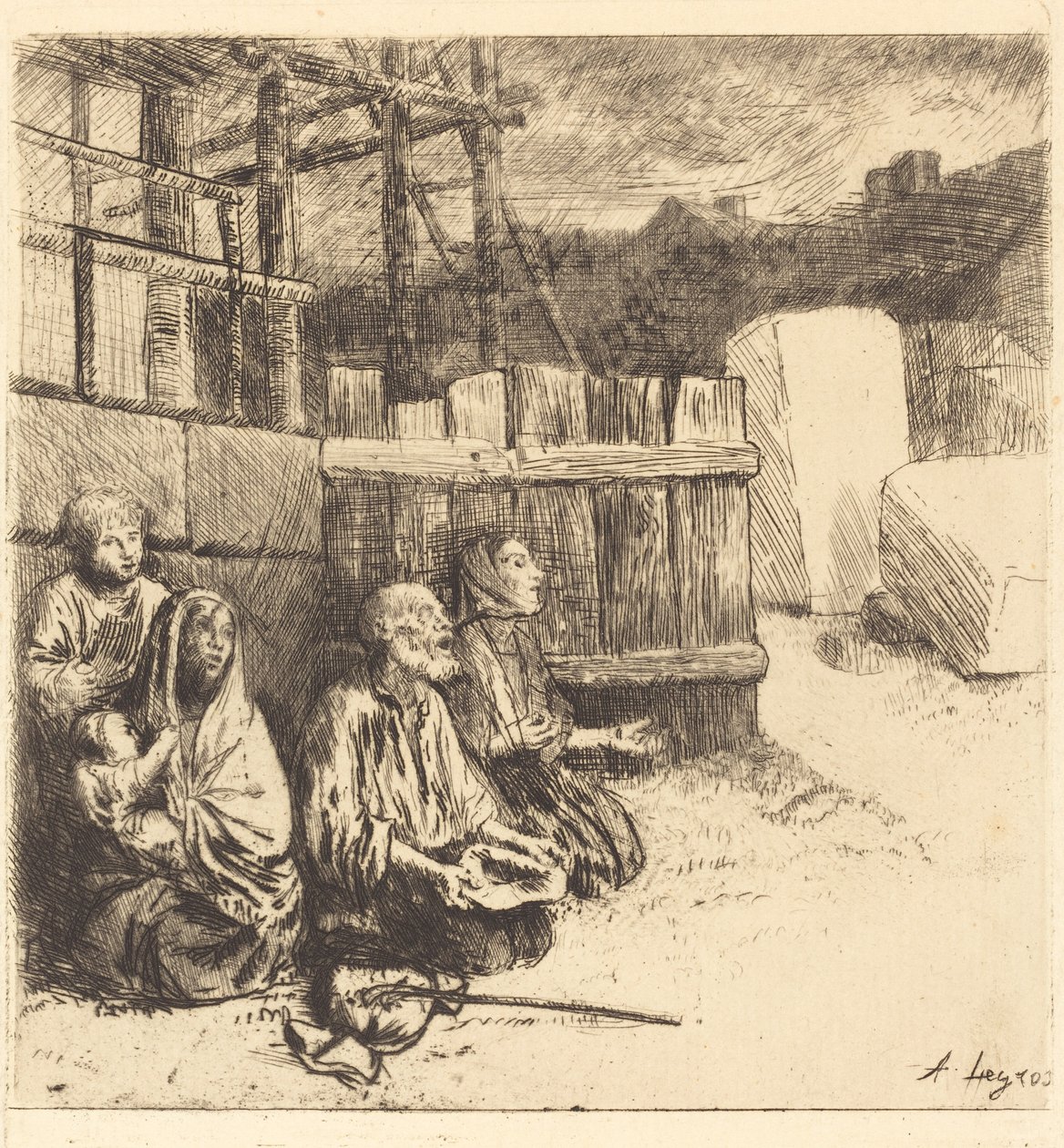 Engelse Bedelaars door Alphonse Legros