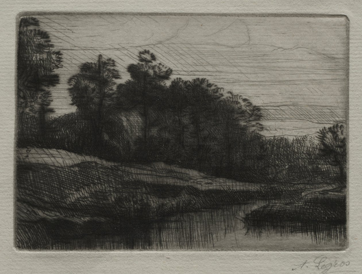 Avond door Alphonse Legros