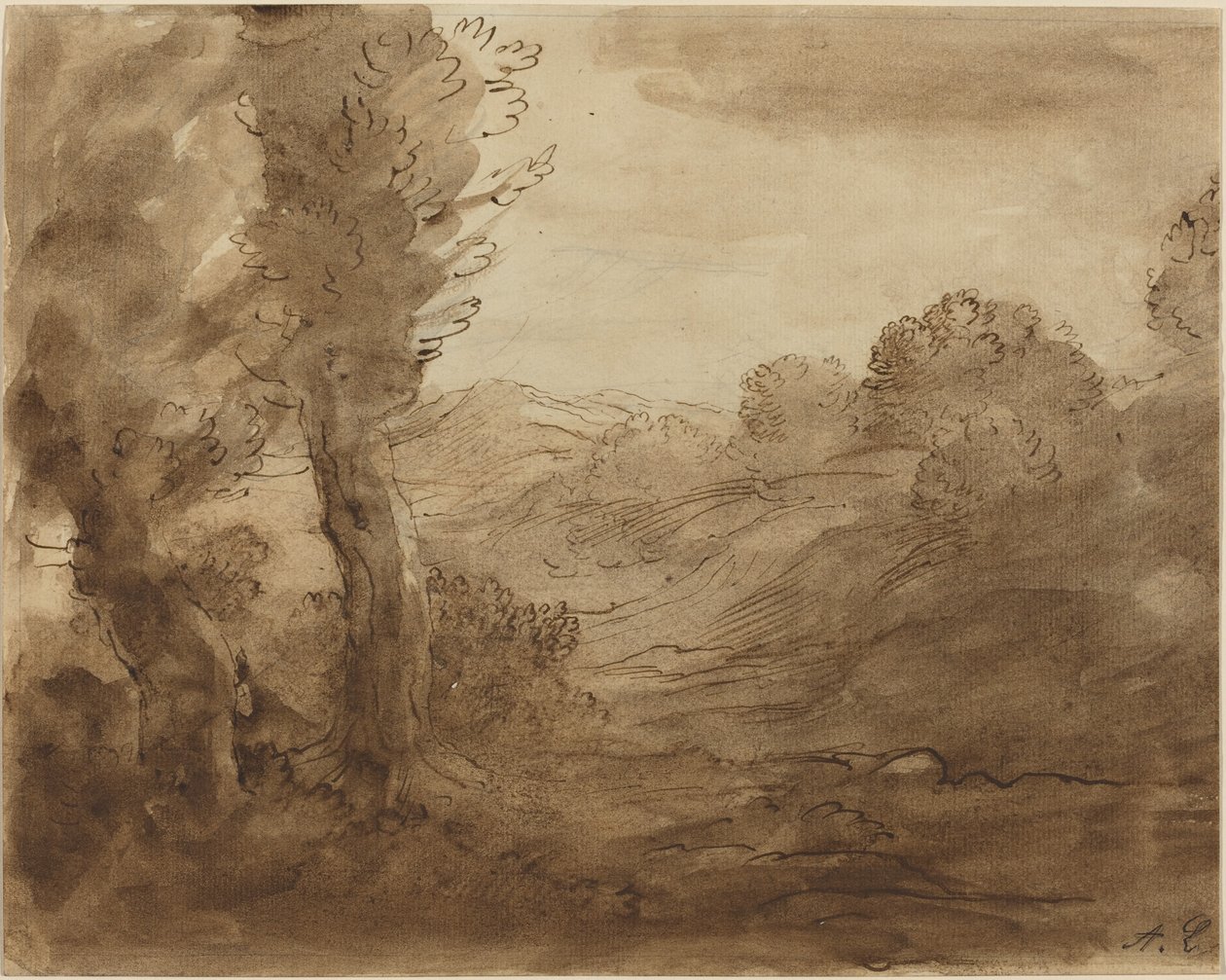 Voetpad in Bourgondië door Alphonse Legros