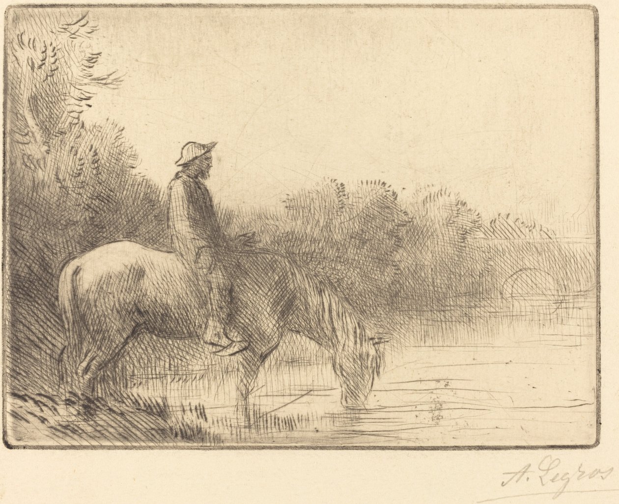 Een Rivier Doorwaden door Alphonse Legros