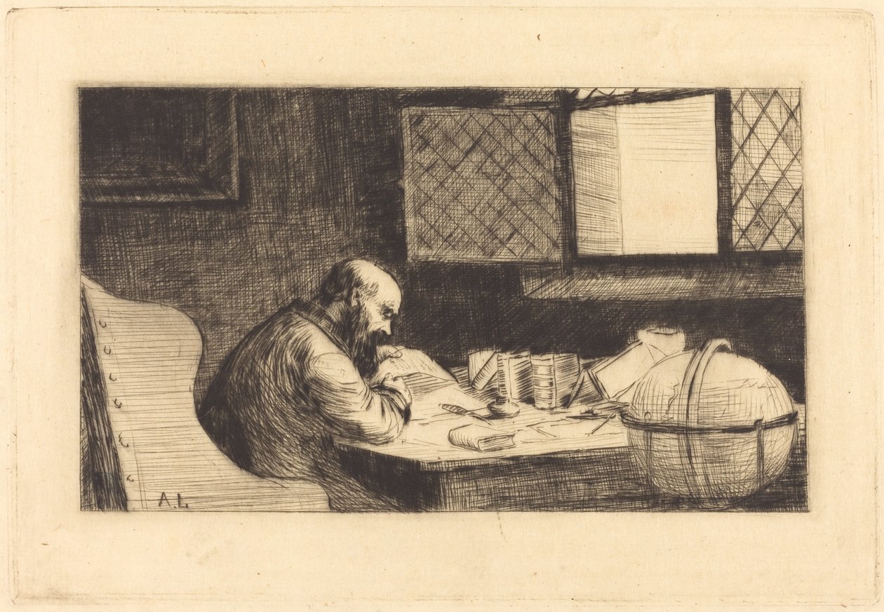 Geograaf door Alphonse Legros