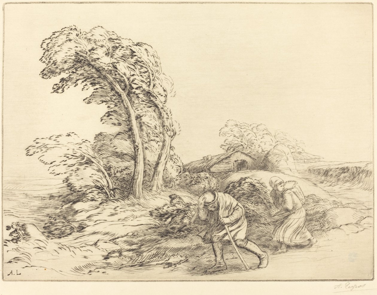 Windvlaag door Alphonse Legros