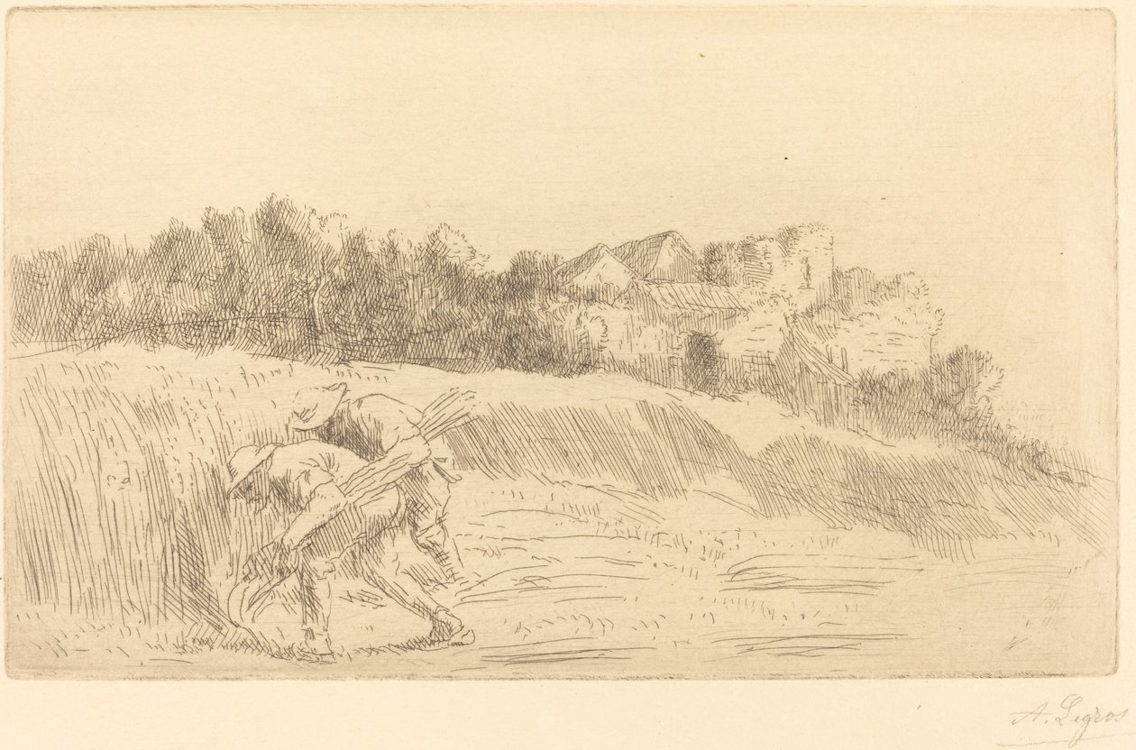 Oogsters Les moissoneurs door Alphonse Legros