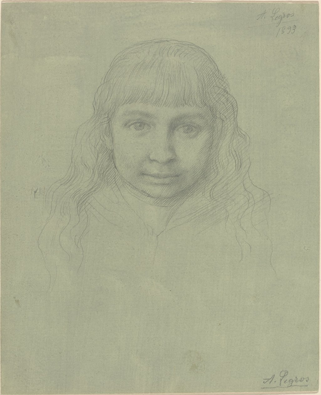 Hoofd van een Kind door Alphonse Legros