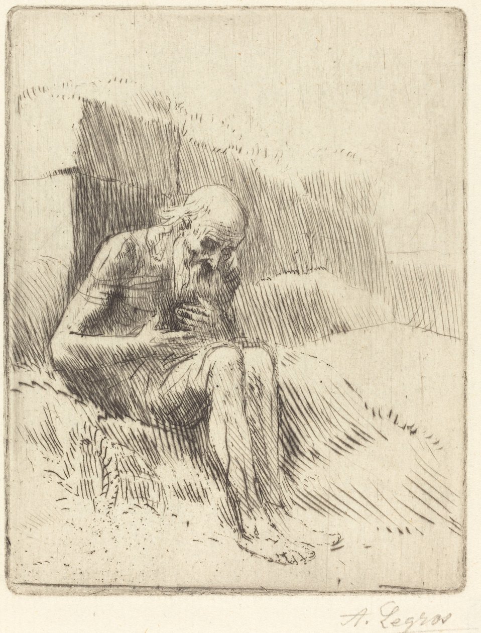 Job, 2e plaat door Alphonse Legros