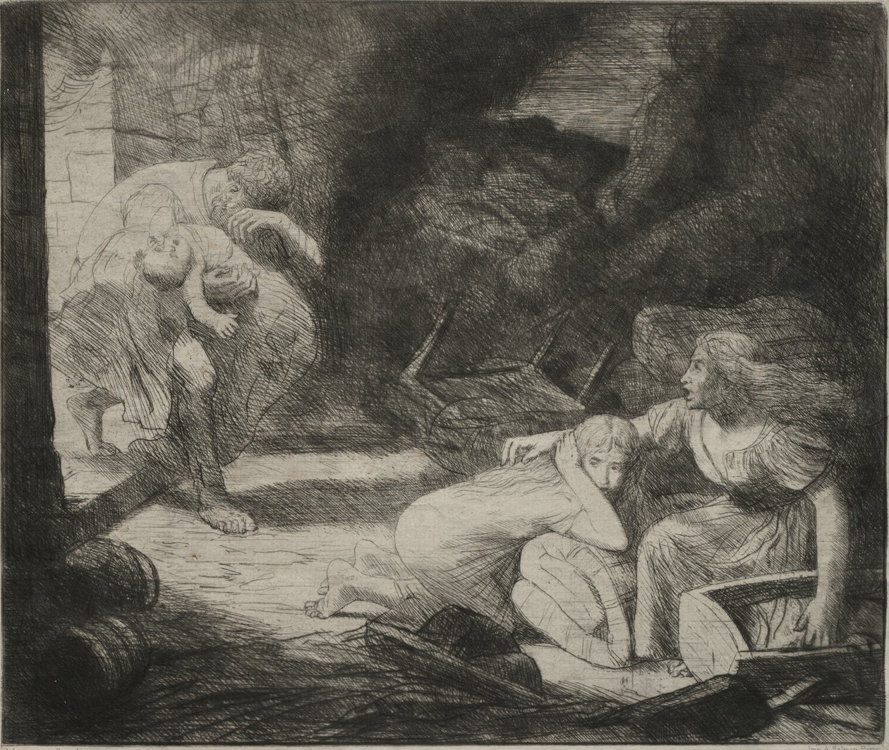 De Brand door Alphonse Legros
