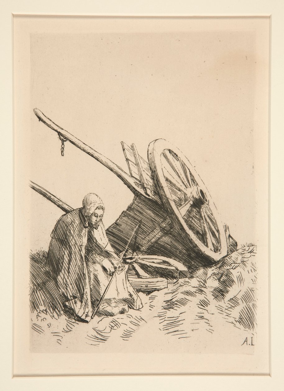 La Charette Brisee (De Gebroken Kar) door Alphonse Legros