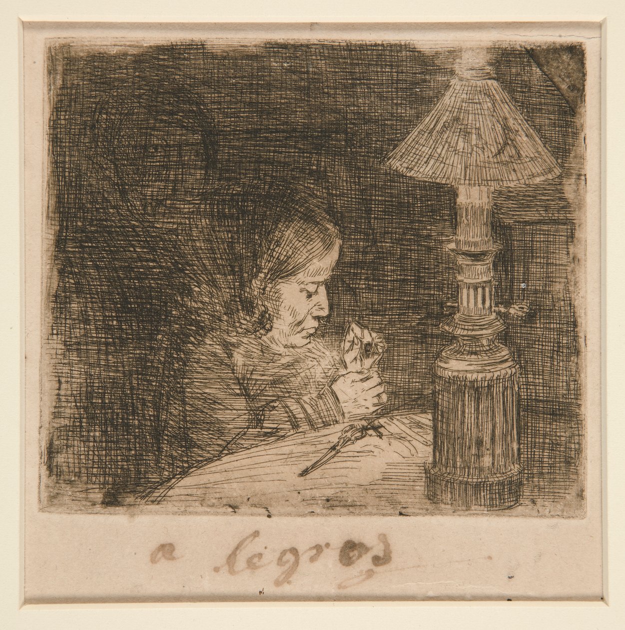 De Naaister door Alphonse Legros