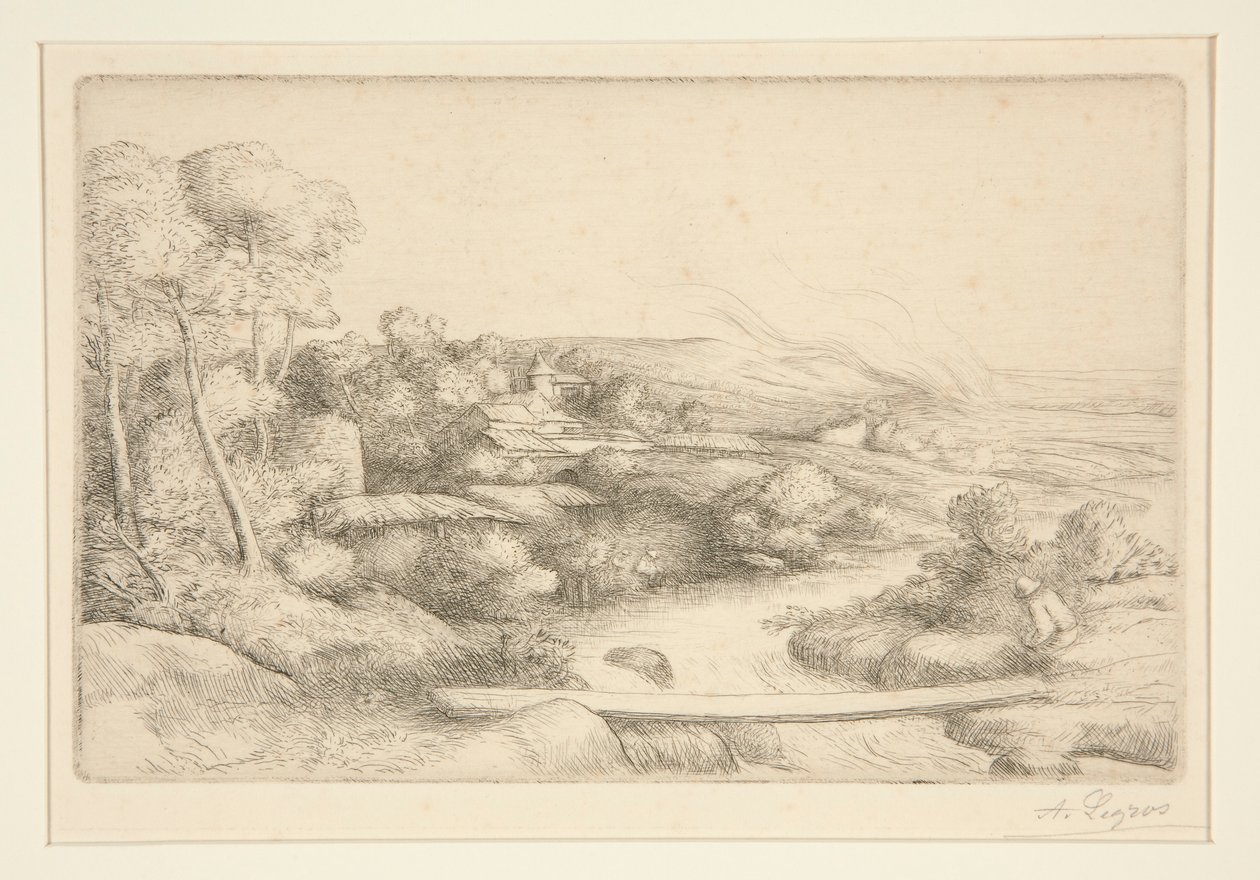 De Voetgangersbrug door Alphonse Legros