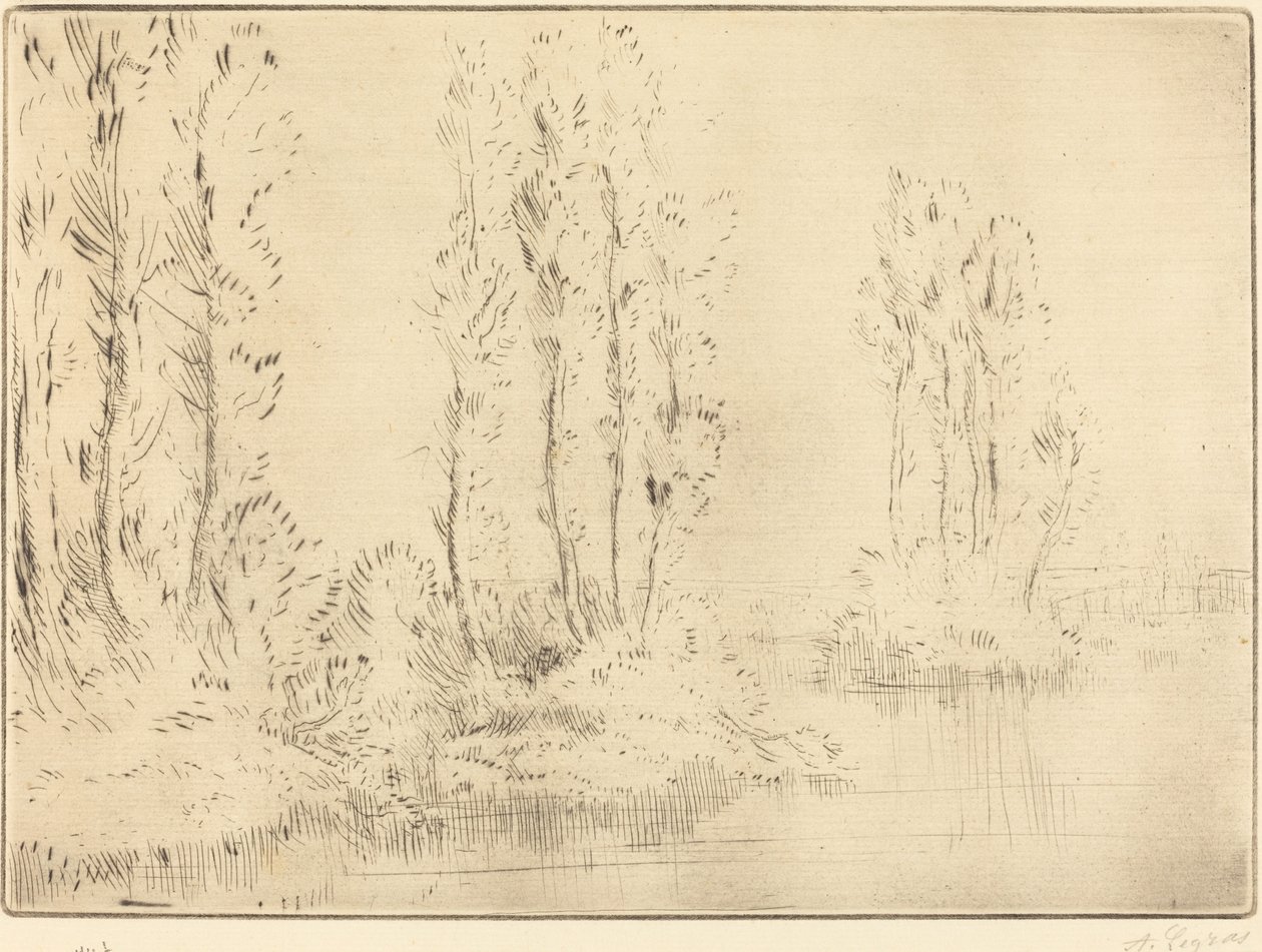 Landschap door Alphonse Legros