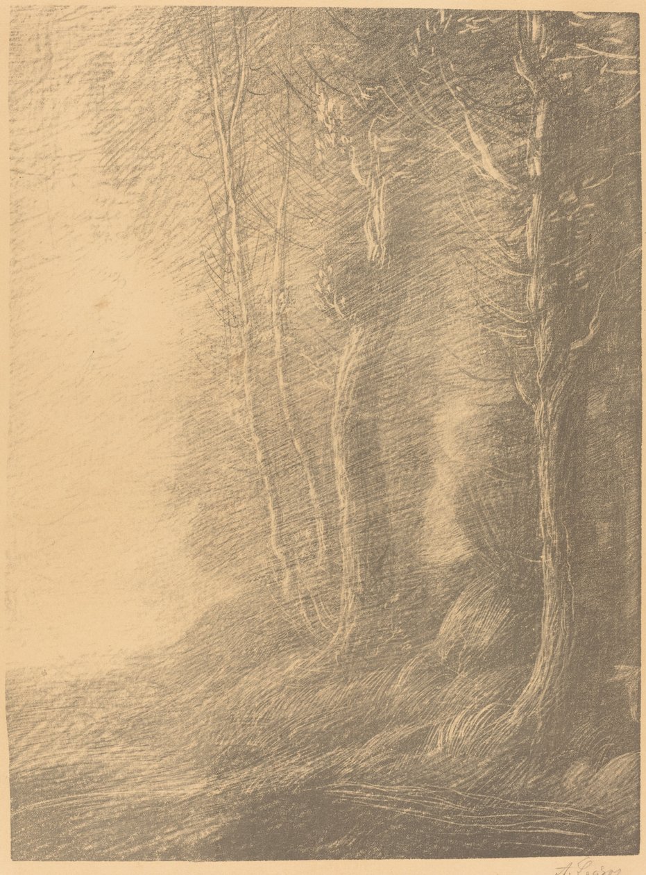 Landschap door Alphonse Legros