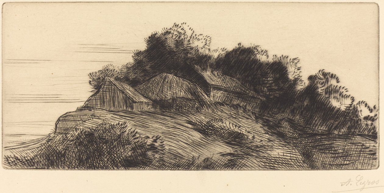 Landschap door Alphonse Legros