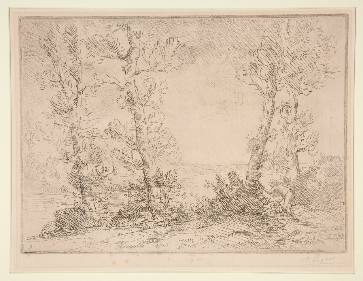 Le Pecheur de Saumon (De zalmvisser) door Alphonse Legros