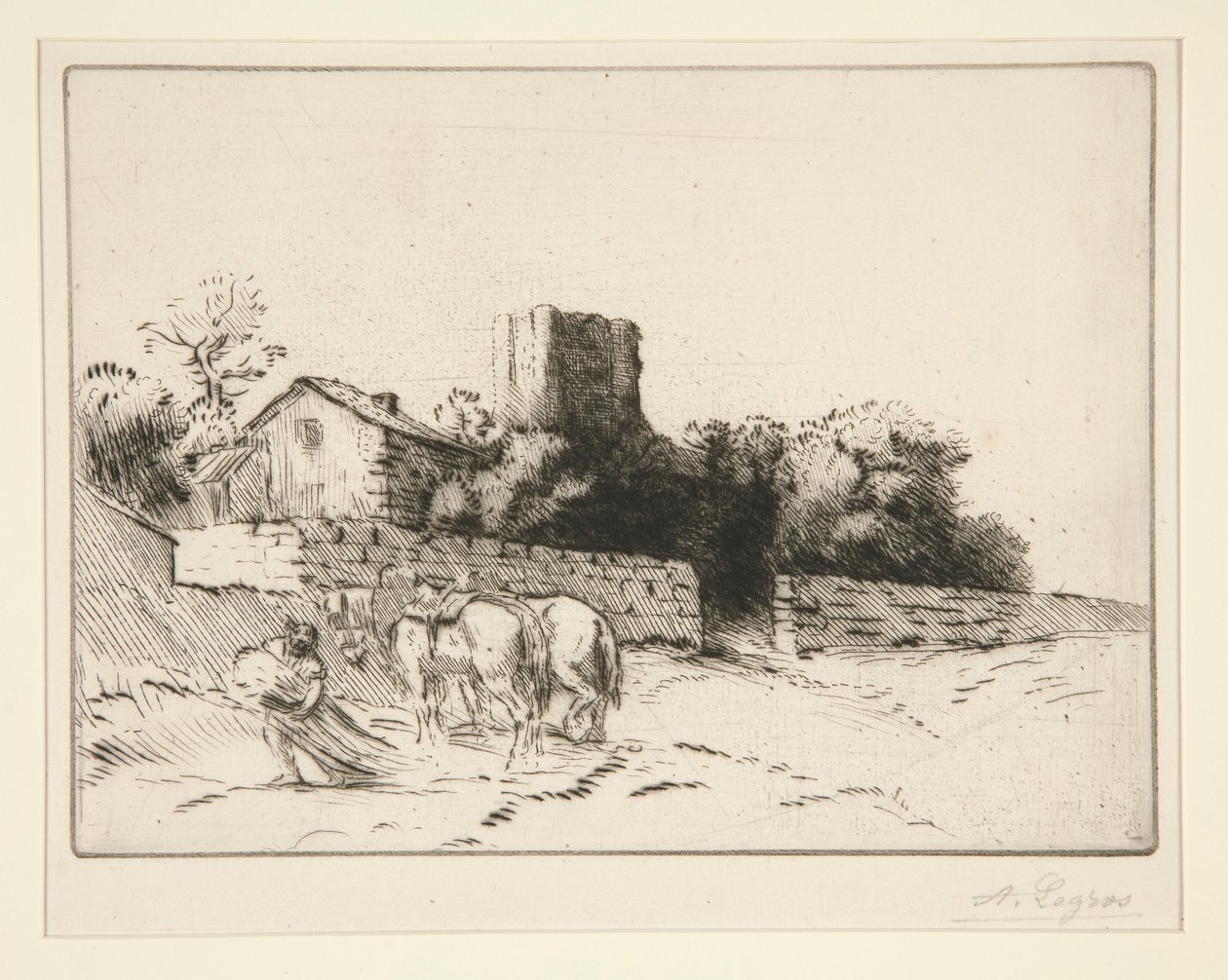 Le mur du presbytere (Pastorie Muur) door Alphonse Legros