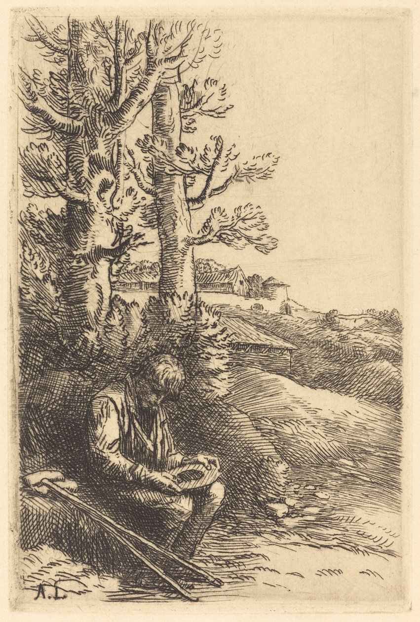 Kleine Bedelaar (Le petit mendiant) door Alphonse Legros