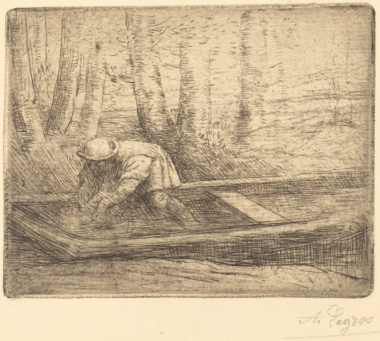 Man in een Punt door Alphonse Legros